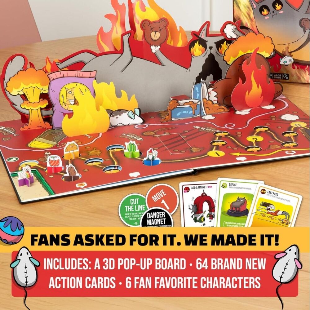 Exploding Kittens The Board-Game Card Game 2-6 Players Ages 7+