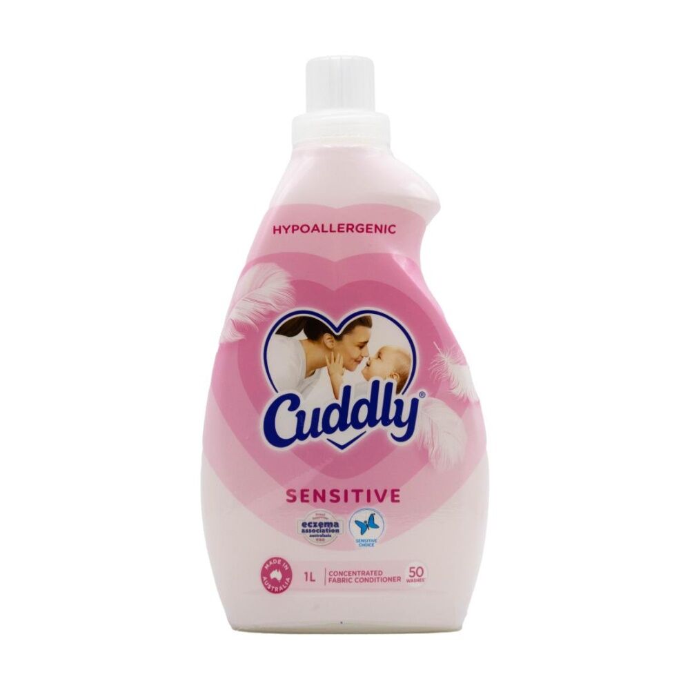 16PK Cuddly Concentrated Laundry Fabric Conditioner 1L Sensitive Hypoallergenic