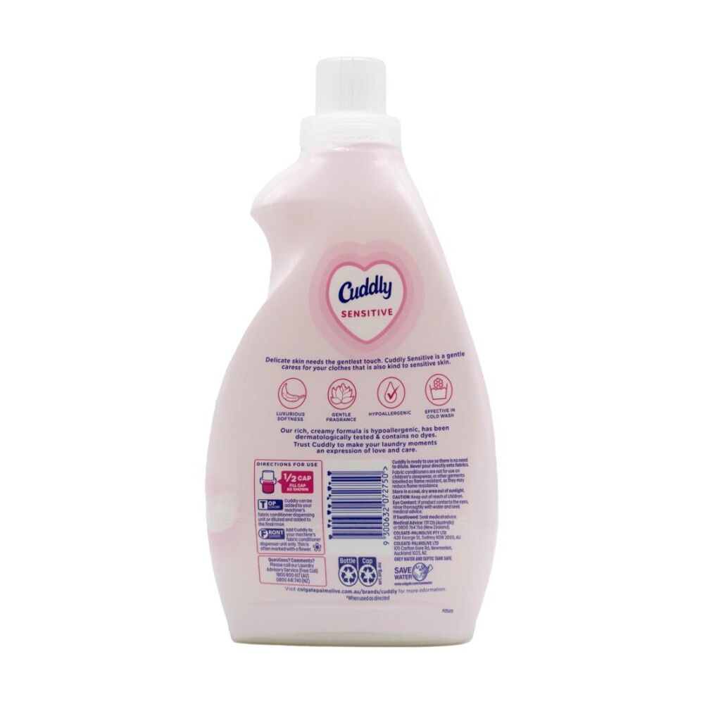 16PK Cuddly Concentrated Laundry Fabric Conditioner 1L Sensitive Hypoallergenic