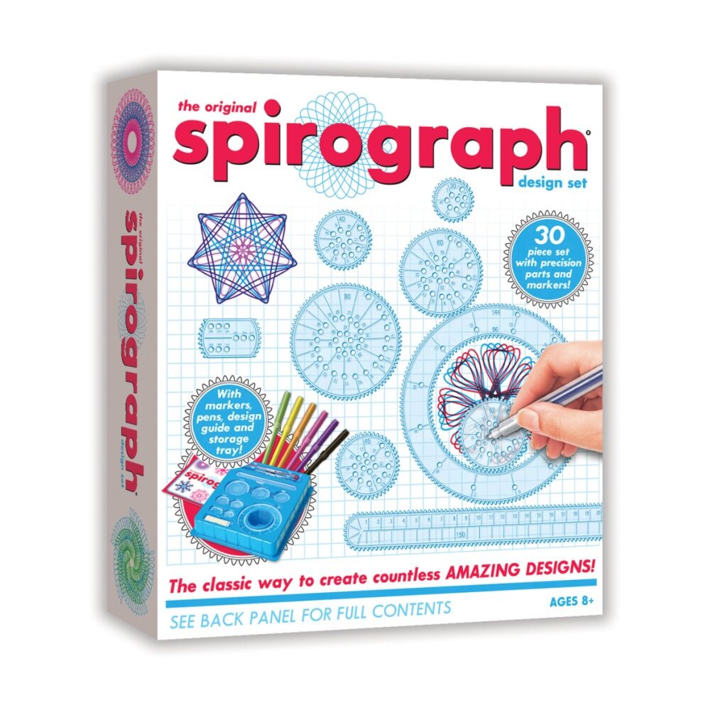 34pc Spriograph Spirograph Design Set Drawing Kit W/ Markers Ages 8+