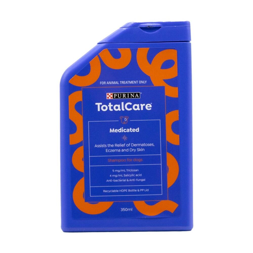 12PK Purina Total Care Anti-Bacterial Anti-Fungal Dog Shampoo 350ml Medicated