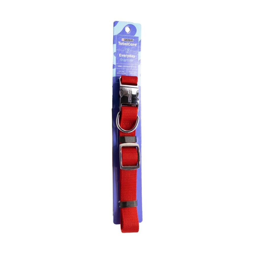3PK Purina Total Care Everyday Adjustable Dog Collar Large 45-75cm Assorted