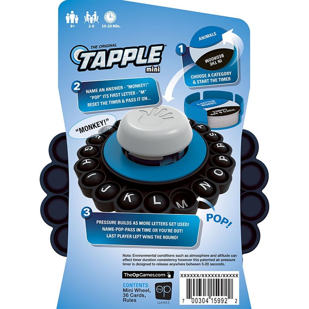 The Op Tapple Mini Card Game 2-8 Players 10-20 Mins 8y+ Portable Fun