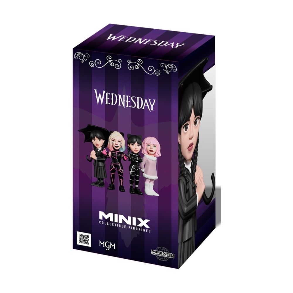 Minix Wednesday Addams Umbrella Figurine Officially Licensed 12cm