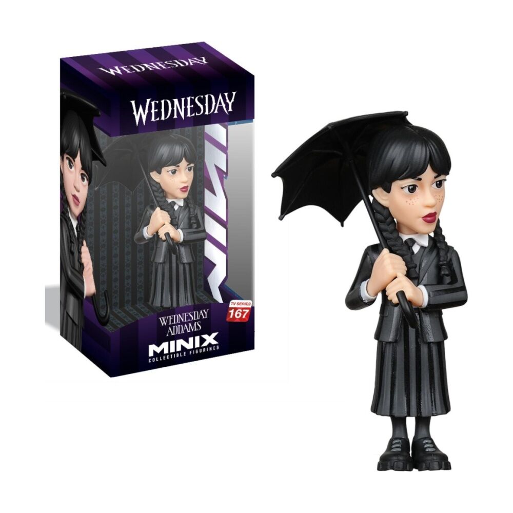 Minix Wednesday Addams Umbrella Figurine Officially Licensed 12cm