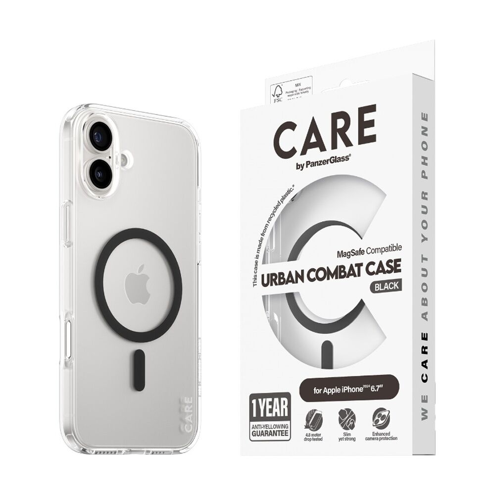 Panzer Flagship (MS) Case -iPhone 16 Plus Shockproof Phone Cover - Black