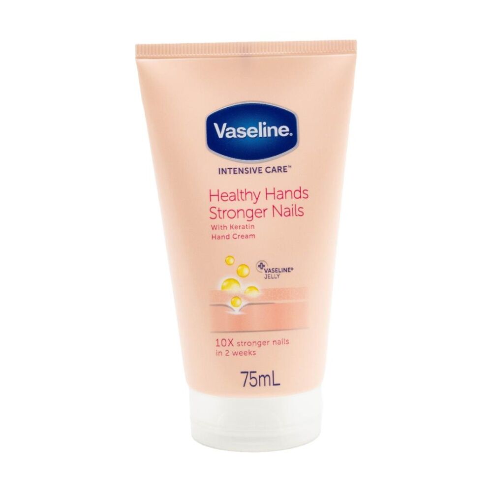 12PK Vaseline Intensive Care Healthy Hands Stronger Nails Hand Cream 75ml