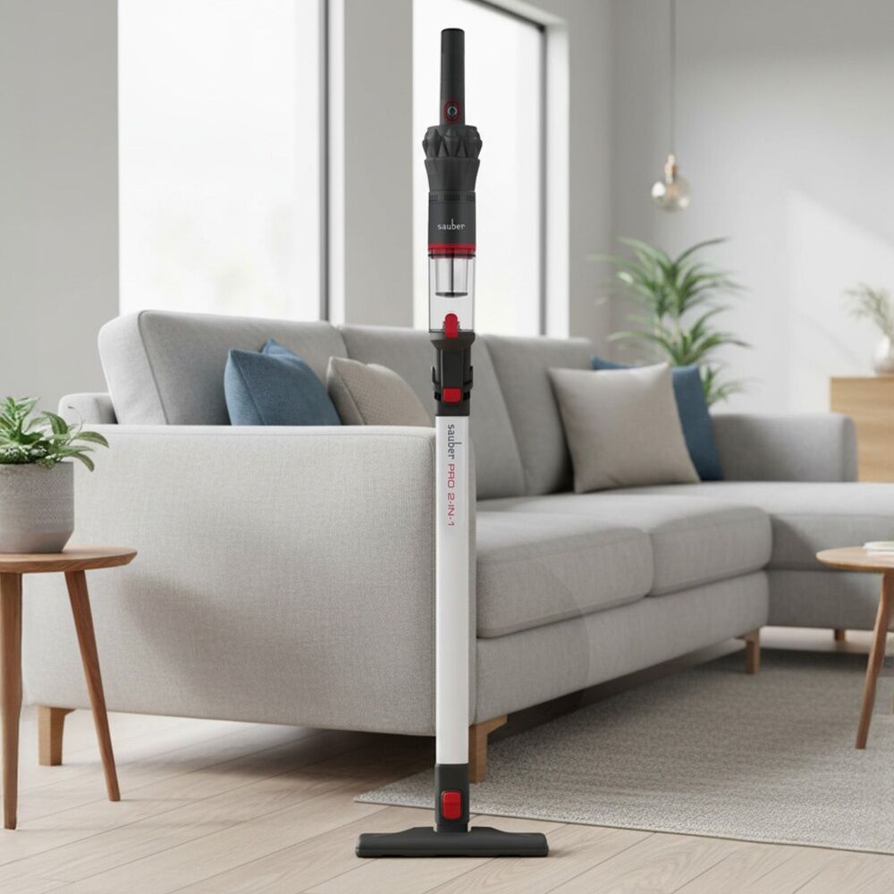 Sauber Pro 2-in-1 Handheld Cordless Stick Vacuum HEPA Dual Charge Base