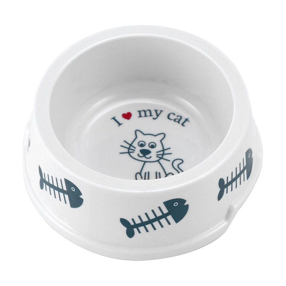 8PK Paws And Claws Printed Melamine Pet Cat Bowl Assorted 14.5x5.5cm 200ml