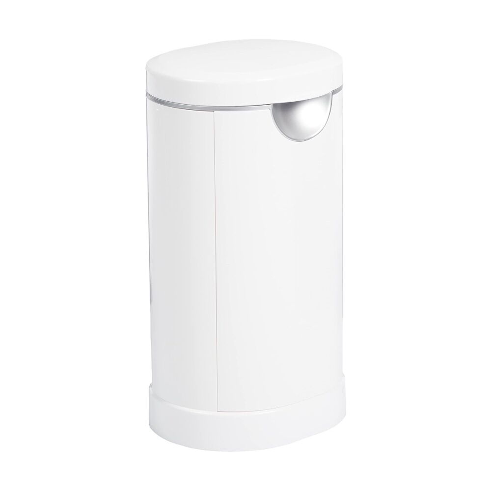 Munchkin 30L Baby Diaper Pail Self-Sealing Nappy Bin w/ Starter Refill White