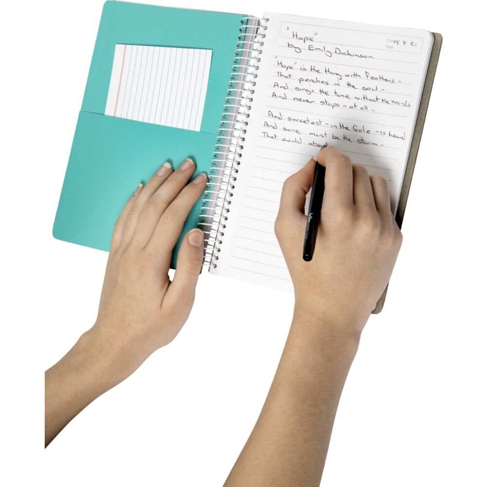 5PK Colourhide A5 Spiral Subject Book School Writing Notebook 300 Pages Black