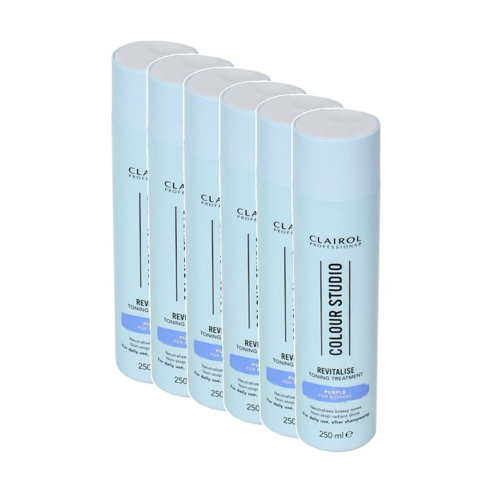 6PK Clairol Professional Colour Studio Revitalise Hair Toning Treatment Purple