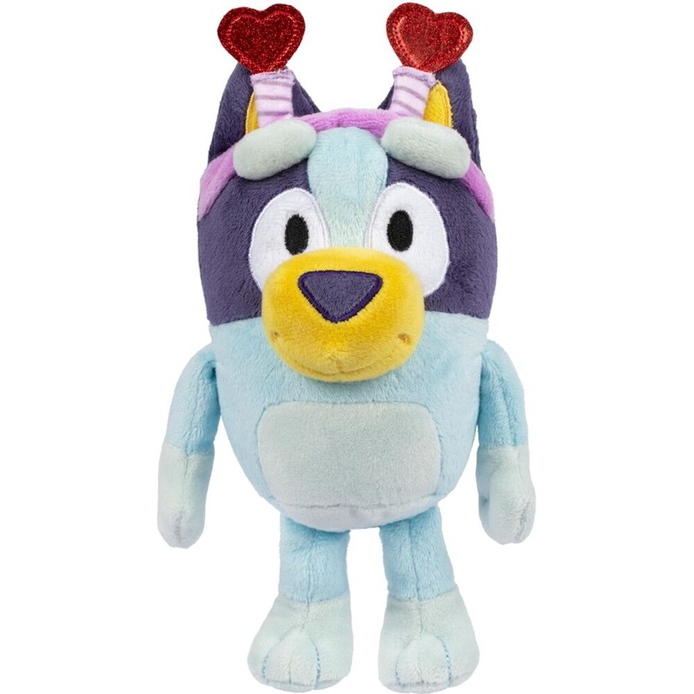 2PK Bluey Super-Soft Smoochy Kiss Valentines Single Kids Plush Toy 3y+ Assorted