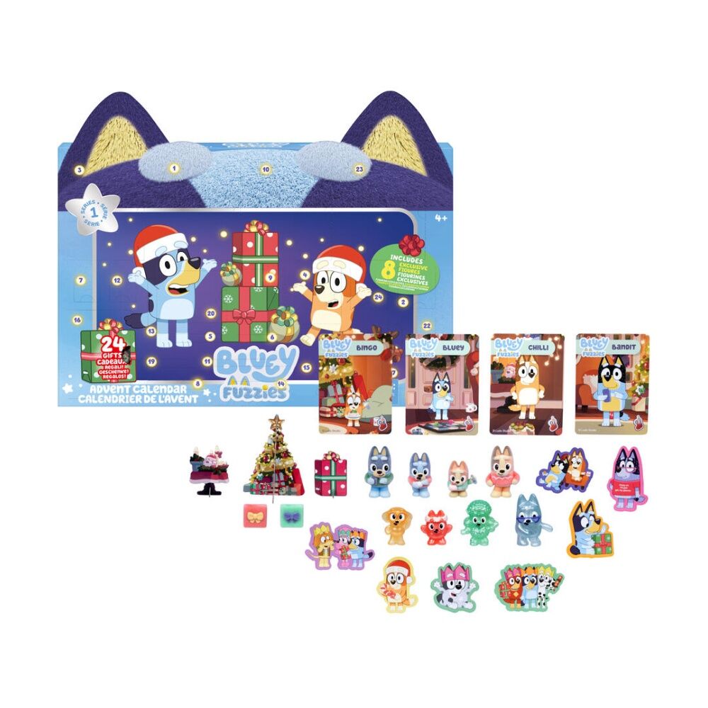 Bluey Fuzzies Advent Calendar With 24 Surprises