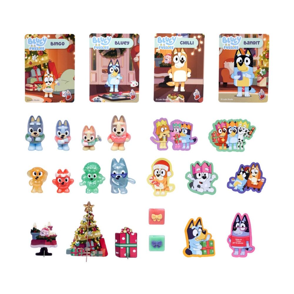 Bluey Fuzzies Advent Calendar With 24 Surprises