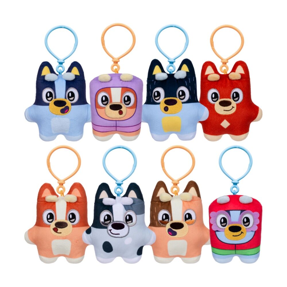 2PK Bluey Biscuits S1 Mini Plush Kids Keychain Assorted
