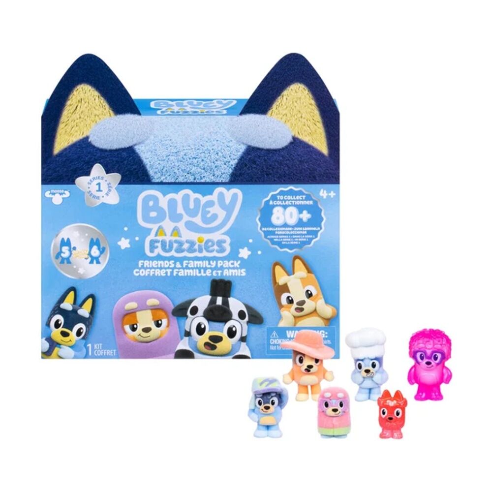 Bluey Fuzzies Families And Friends Plush Set Assorted