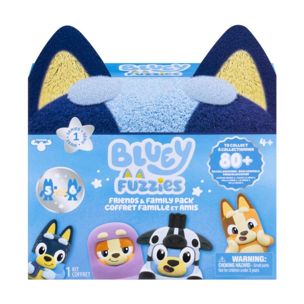 Bluey Fuzzies Families And Friends Plush Set Assorted