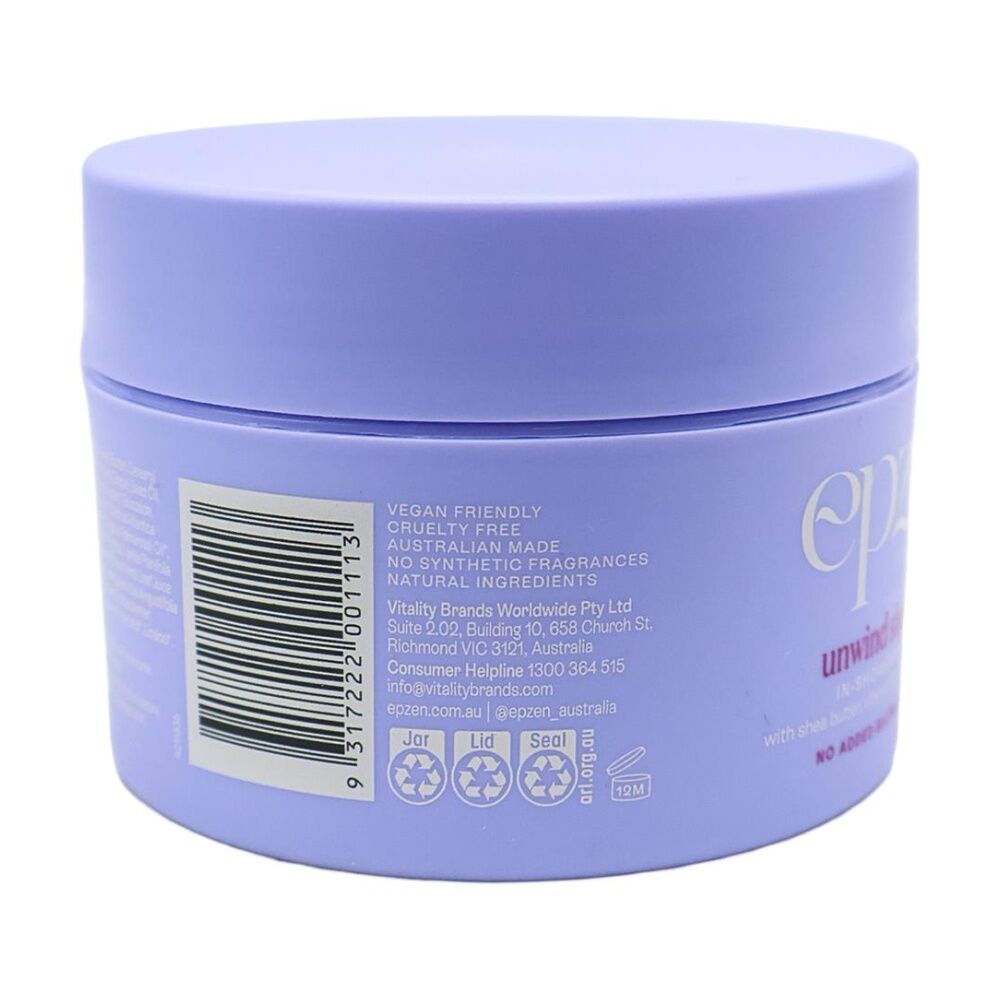 8PK Epzen Unwind Shower Balm In-Shower Moisturiser Shea Butter Vitamin E 200ml