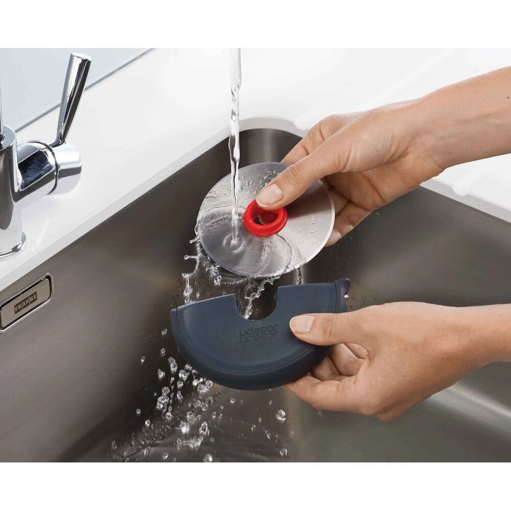 2PK Joseph Joseph Disc Easy-Clean Pizza Wheel Grey-Red Removable Blade