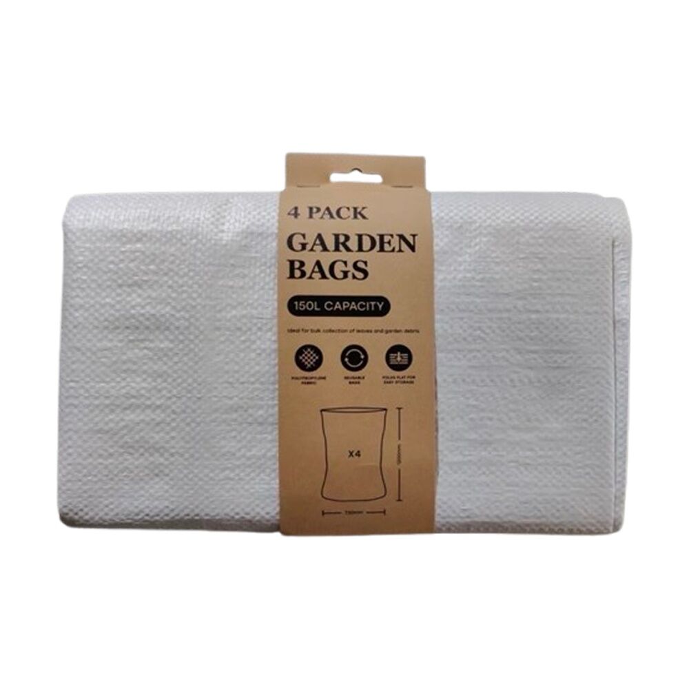 6x 4pc Unbranded 150L Capacity Reusable Garden Tidying Bags 120x73cm