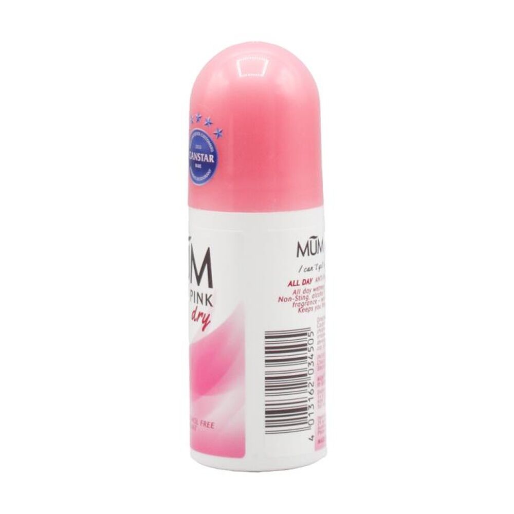 6PK MUM Roll On Antiperspirant Deodorant Cool Pink Non-Sting 50mL
