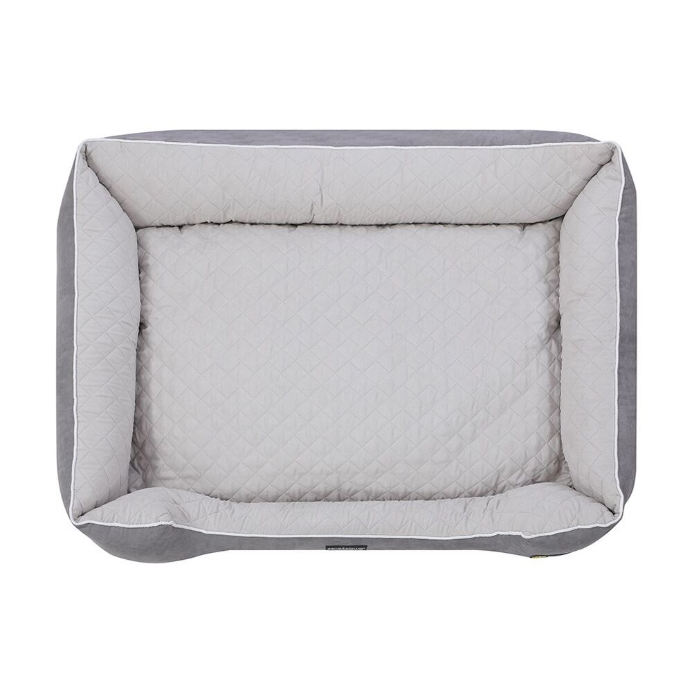 Paws And Claws Self Warming Walled Dog Pet Bed Grey 110x80x26cm X-Large