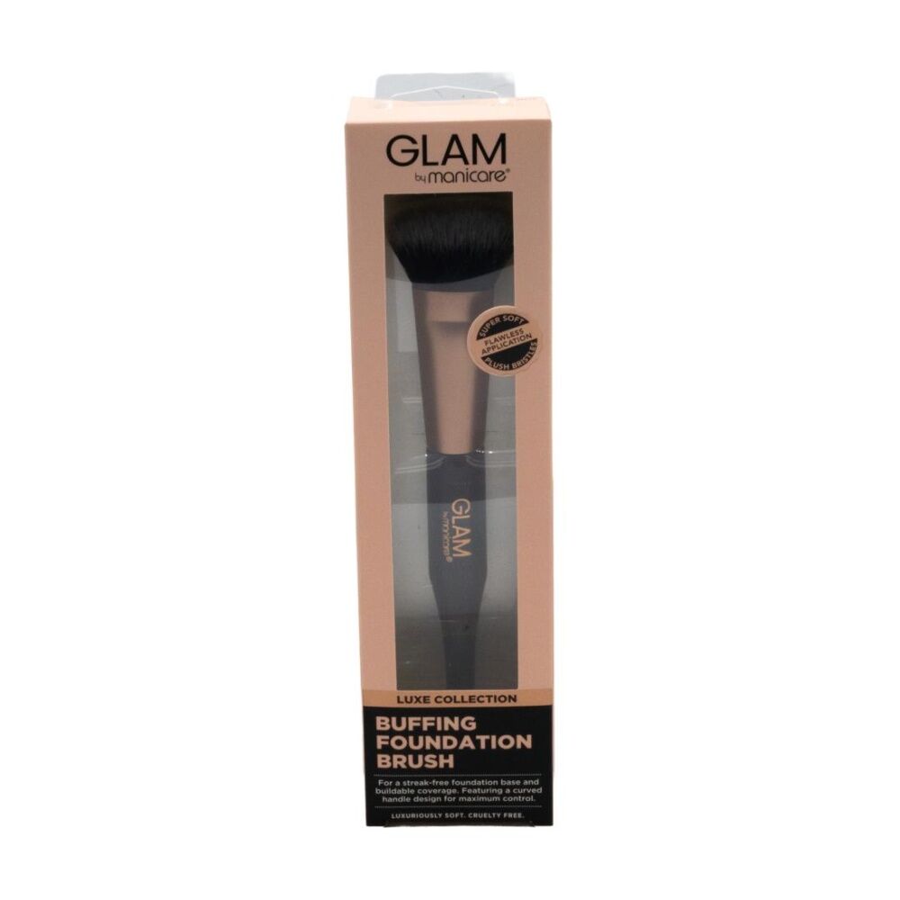 6PK Manicare Glam Buffing Foundation Brush Luxe Collection Makeup Applicator