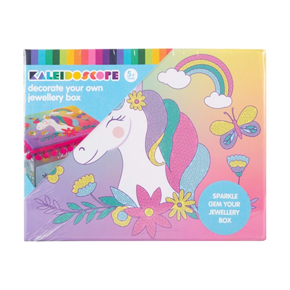 2PK Kaleidoscope Decorate Your Own Sparkle Gem Craft Jewellery Box 5y+