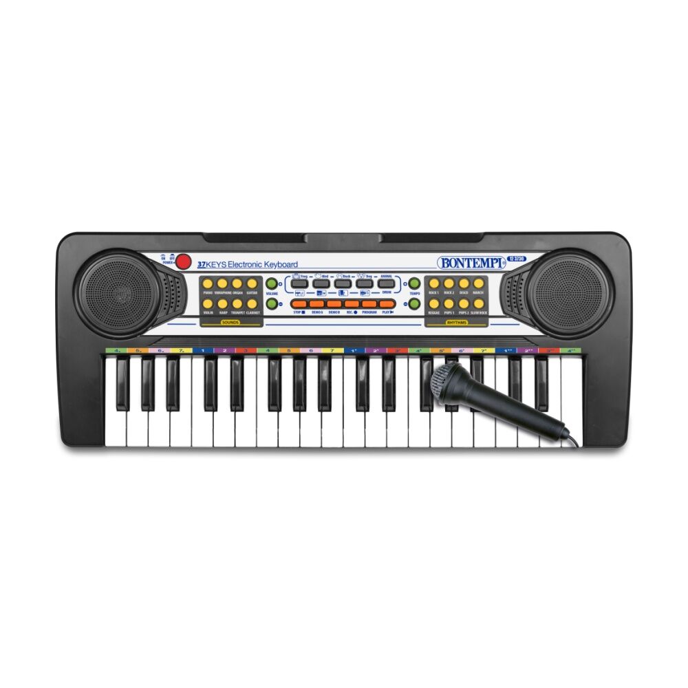 Bontempi Electronic Keyboard 37 Key With Microphone USB Charging Port Included