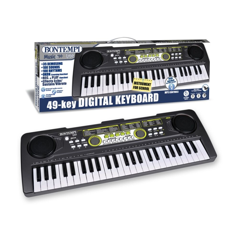 Bontempi Digital Keyboard 49 Midi-Size Keys School Music Instrument