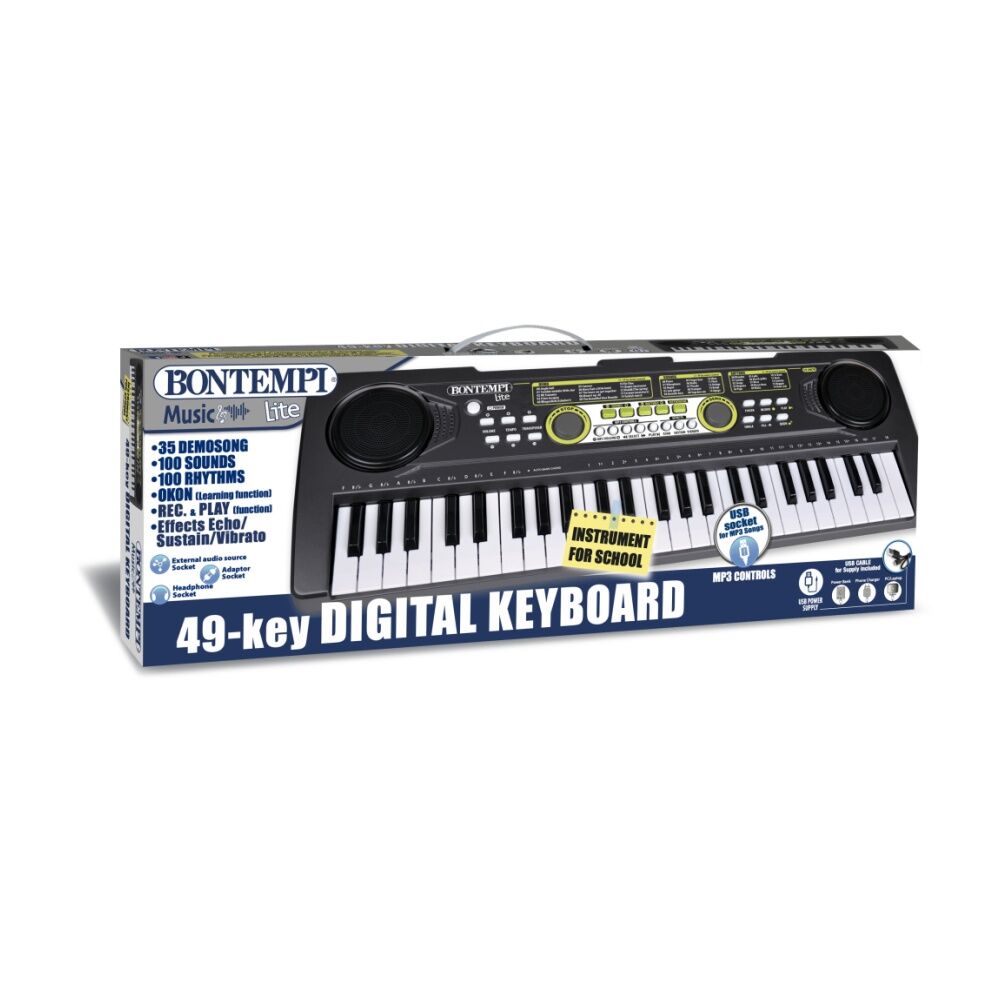 Bontempi Digital Keyboard 49 Midi-Size Keys School Music Instrument