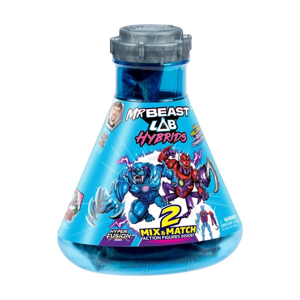 2pc MrBeast Lab Hybrids W2 Kids Action Figure Toy Multi Set 5y+ Assorted