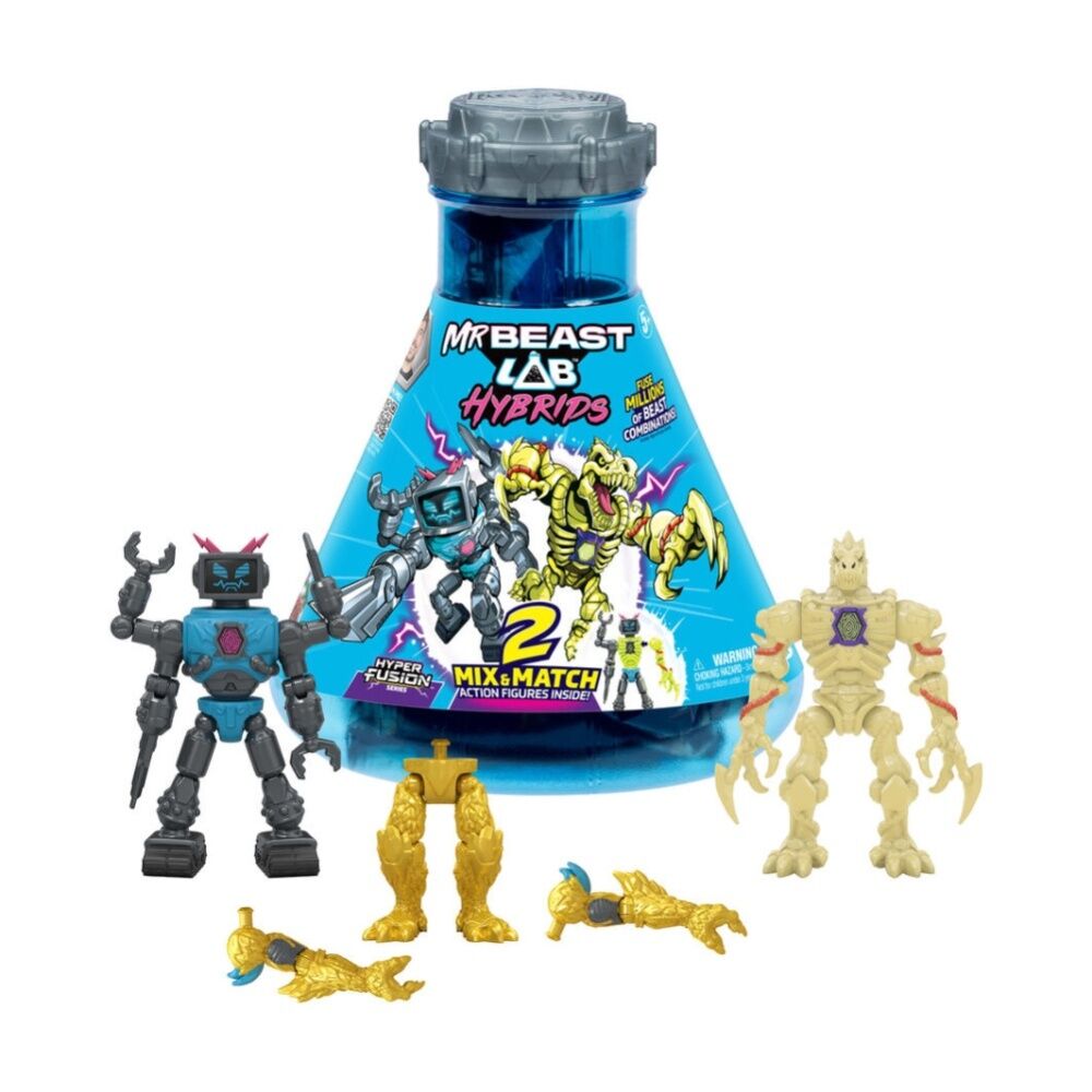 2pc MrBeast Lab Hybrids W2 Kids Action Figure Toy Multi Set 5y+ Assorted
