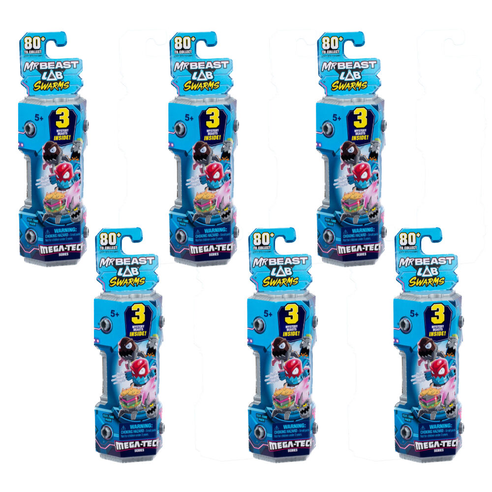 6x 3pc MrBeast Lab Swarms S5 Mega Tech Kids 5y+ Toy Set Assorted