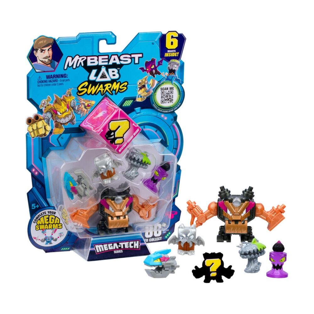 4x 6pc MrBeast Lab Swarms S5 Mega Tech Kids 5y+ Assorted