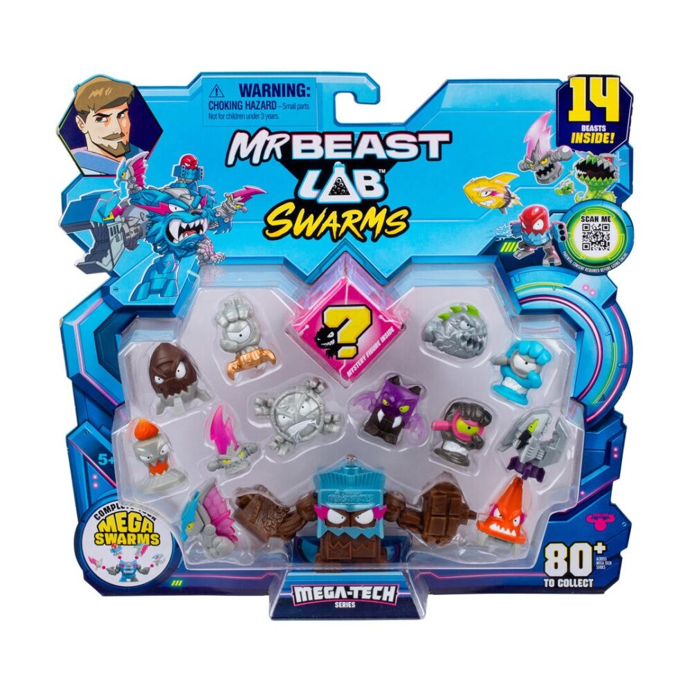 14pc MrBeast Lab Swarms S5 Mega Tech Kids 5y+ Assorted