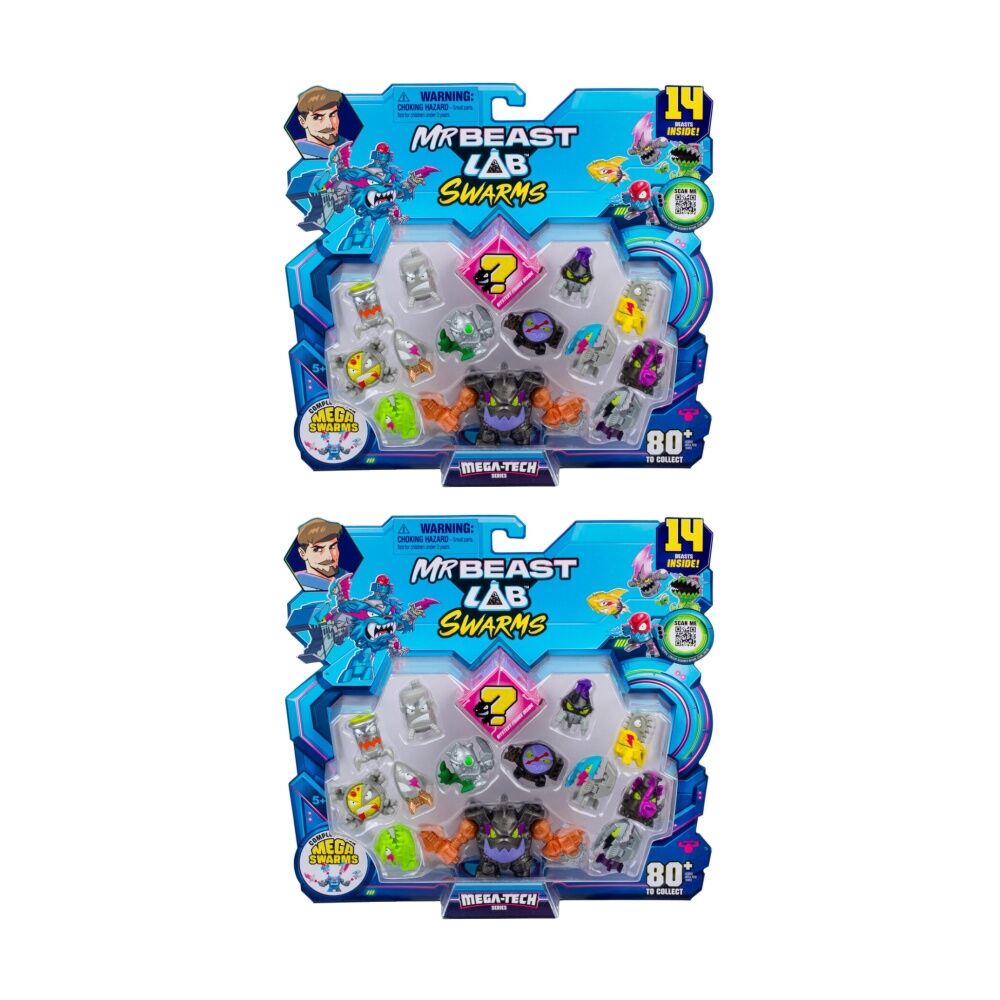 2x 14pc MrBeast Lab Swarms S5 Mega Tech Kids 5y+ Assorted