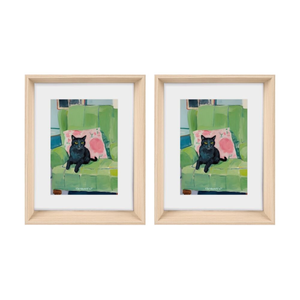 2PK Gibson Gifts Natural Ash Photo Frame 5x7 Home Decor Frames Rectangular