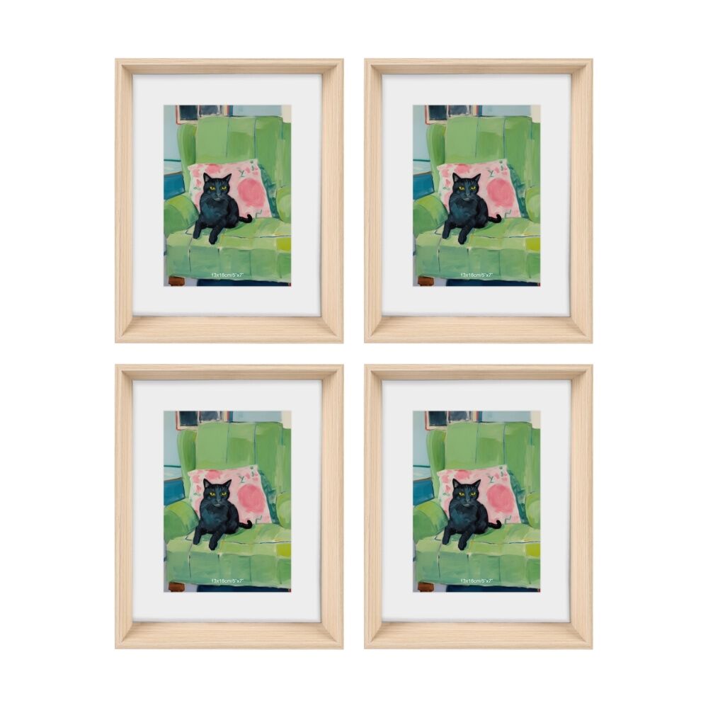 4PK Gibson Gifts Natural Ash Photo Frame 5x7 Home Decor Frames Rectangular