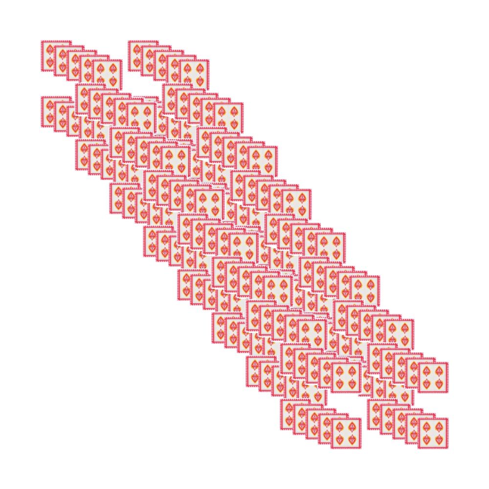 8x 20pc Annabel Trends Pink & Red Festive Paper Napkins Fiesta Heart 23.5x33cm