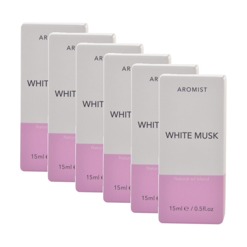 6PK Gibson Gifts Aromist Oil White Musk Natural Remedies Aromotherapy