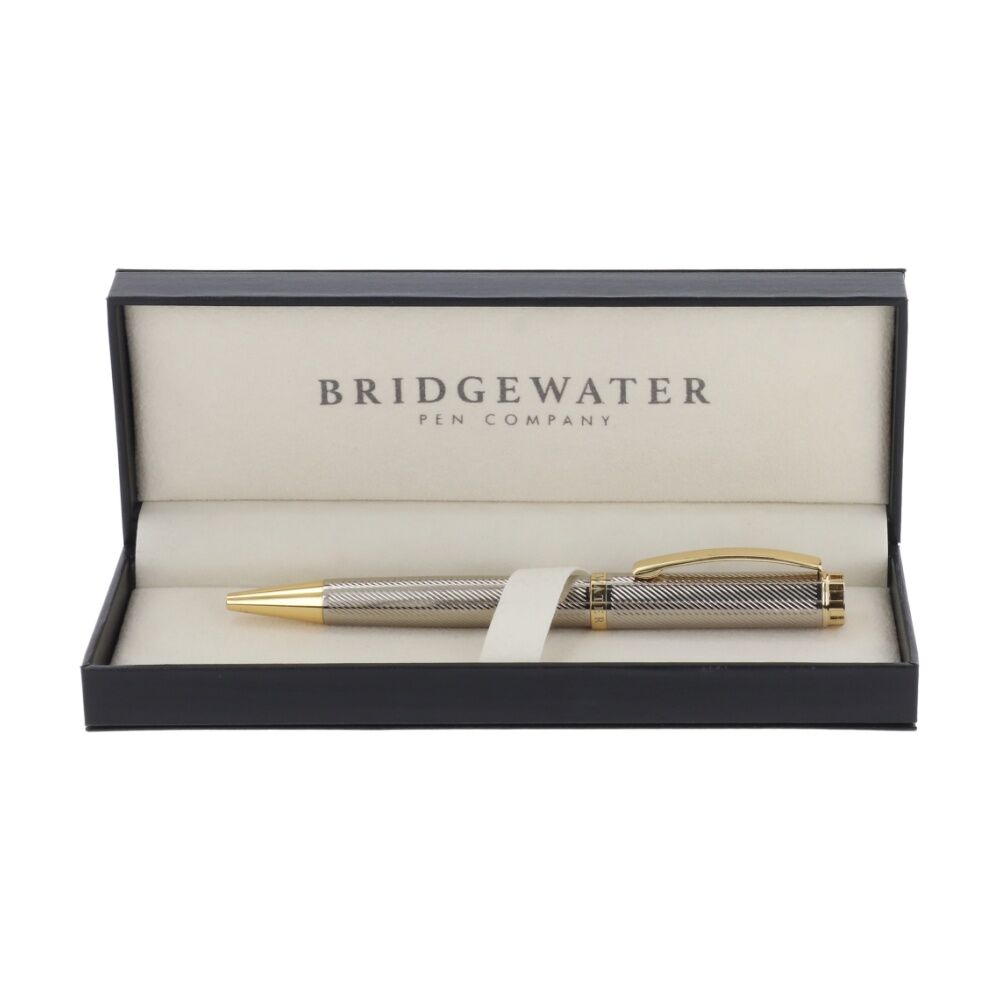 Bridgewater Pen Company Textured 3 Piece Assorted Silver Gold Black Set