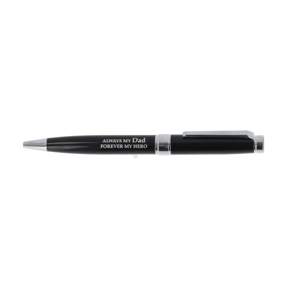 2PK Bridgewater Pen Company Dad Sentiment Writing Ballpen Black Silver Engraved