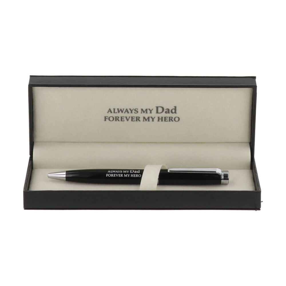 2PK Bridgewater Pen Company Dad Sentiment Writing Ballpen Black Silver Engraved