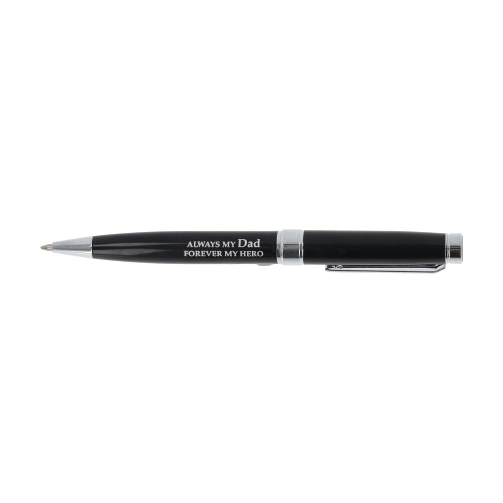 2PK Bridgewater Pen Company Dad Sentiment Writing Ballpen Black Silver Engraved
