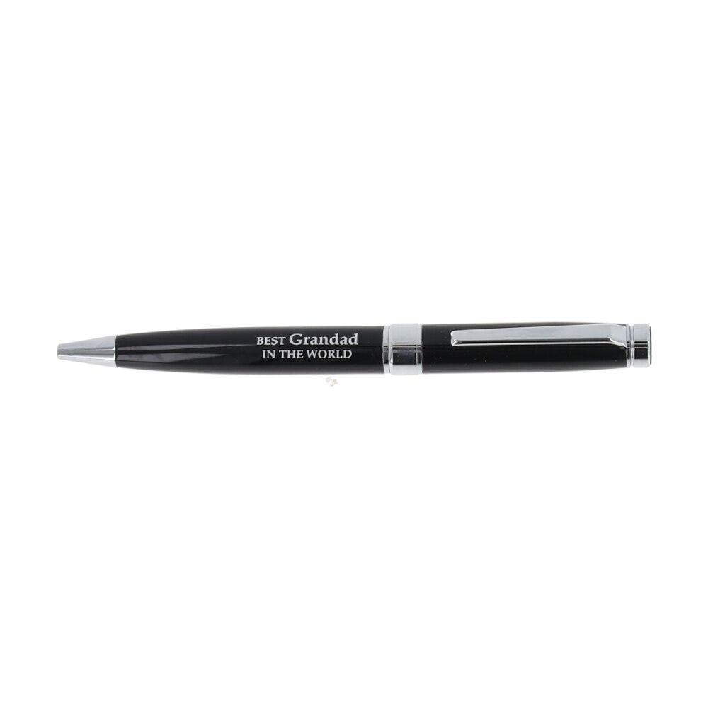 Bridgewater Pen Company Grandad Sentiment Ballpen Black Silver Engraved