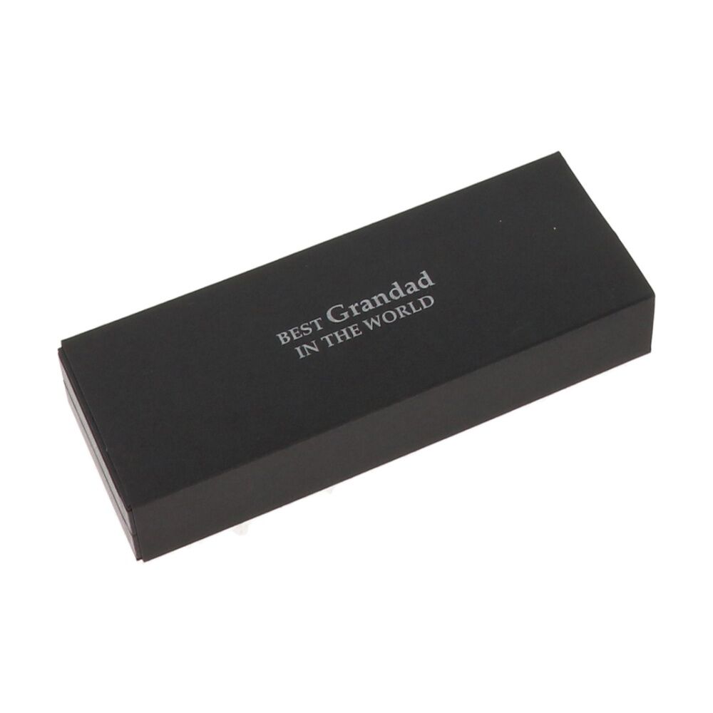 2PK Bridgewater Pen Company Grandad Sentiment Ballpen Black Silver Engraved