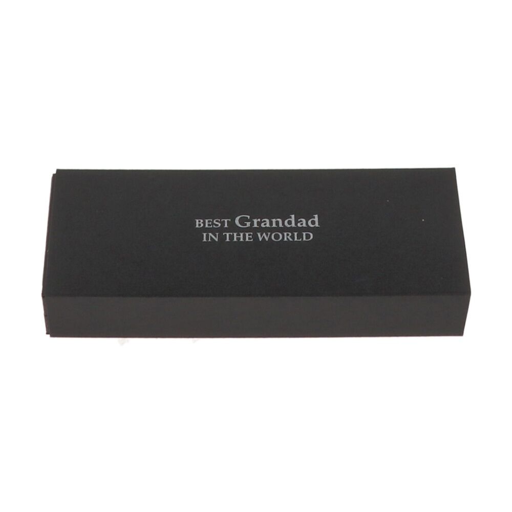 2PK Bridgewater Pen Company Grandad Sentiment Ballpen Black Silver Engraved