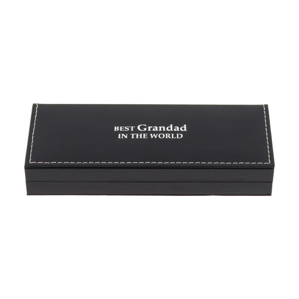 2PK Bridgewater Pen Company Grandad Sentiment Ballpen Black Silver Engraved